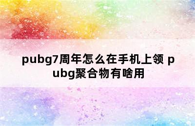 pubg7周年怎么在手机上领 pubg聚合物有啥用